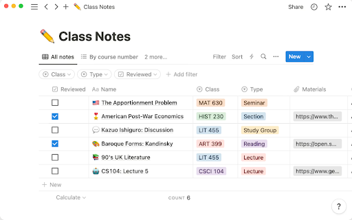 Phần mềm quản lý công việc Notion trên laptop